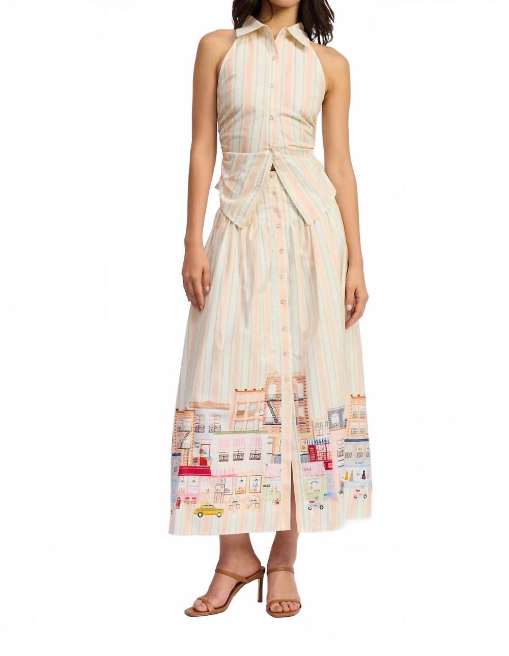 NEW EN SAISON women's athena maxi skirt in cream